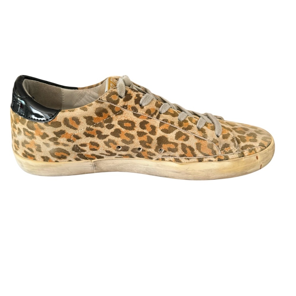 Golden Goose Super Star Glitter Leopard Print Leather Sneakers - Picture 8 of 17